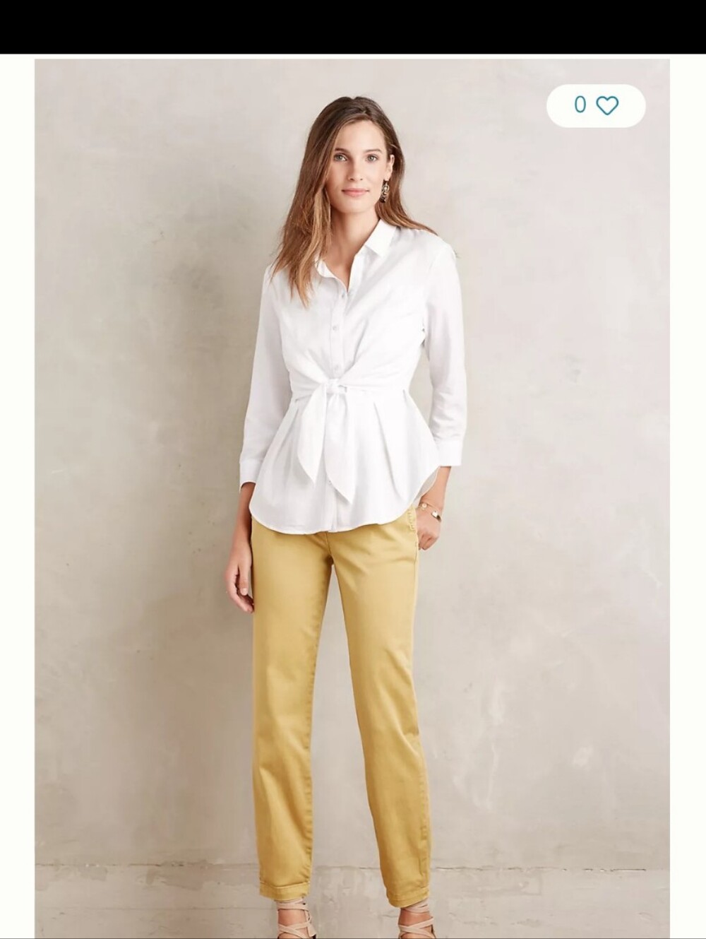 Anthropologie Yellow Casual Pants with Belt Loops